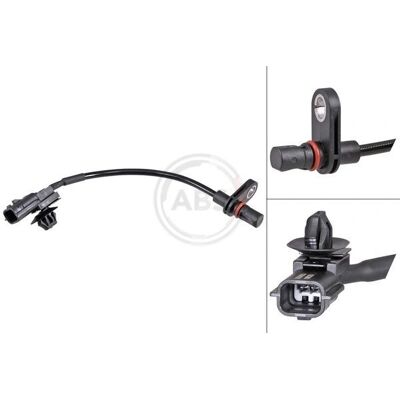 A.B.S. 32017 Sensore ABS - Attivo, Nero, 175mm - Sensore ABS A.B.S. 32017 Sensore ABS - Attivo, Nero, 175mm - Sensore ABS