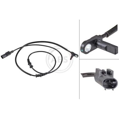 A.B.S. 32052 Svart ABS-sensor för Mercedes-Benz Vito Van och Classe V A.B.S. 32052 Svart ABS-sensor för Mercedes-Benz Vito Van och Classe V