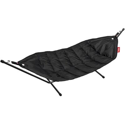 Hamac Headdemock de Fatboy - Noir - Avec support - Luxe extérieur - Publicité Hamac Headdemock de Fatboy - Noir - Avec support - Luxe extérieur - Publicité