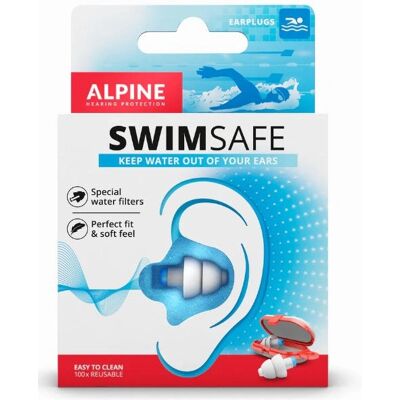 Alpine Zwemoordoppen SwimSafe - Herbruikbaar, met filters Alpine Zwemoordoppen SwimSafe - Herbruikbaar, met filters