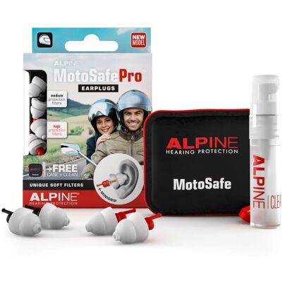 Alpine MotoSafe Pro Bouchons d'oreille - Course & Tour - Préserve l'audition - Publicité Alpine MotoSafe Pro Bouchons d'oreille - Course & Tour - Préserve l'audition - Publicité