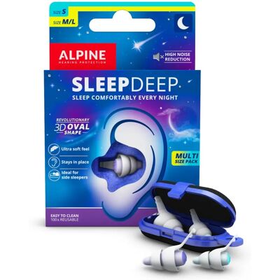 Alpine SleepDeep Mehrgrößen Pack Ohrstöpsel - Schlaf Geräuschdämpfer Alpine SleepDeep Mehrgrößen Pack Ohrstöpsel - Schlaf Geräuschdämpfer