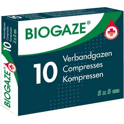 Biogaze 5 x 5cm Pansement Sterile - Secours Biogaze 5 x 5cm Pansement Sterile - Secours