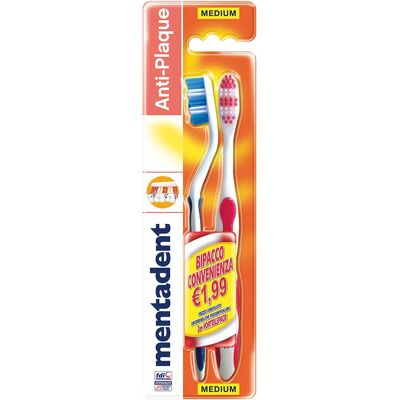 Mentadent Spazzolino Antiplaque a Tripla Angolazione Mentadent Spazzolino Antiplaque a Tripla Angolazione