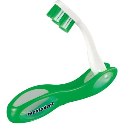 Kit da viaggio Mentadent - Spazzolino e dentifricio ai microgranuli Kit da viaggio Mentadent - Spazzolino e dentifricio ai microgranuli