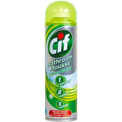 Cif Power & Shine Bathroom Mousse Citrus - 500ml - Bathroom Cleaner Cif Power & Shine Bathroom Mousse Citrus - 500ml - Bathroom Cleaner