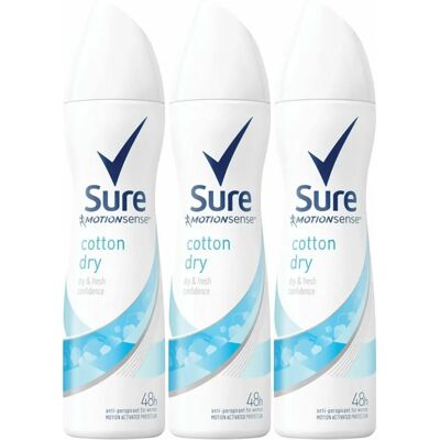 Sure Cotton Dry 150ml Deodorant - Women, Unisex, 48H Protection Sure Cotton Dry 150ml Deodorant - Women, Unisex, 48H Protection