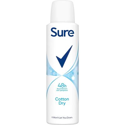 Sure - Motion Sense Cotton Dry - 6 Pack - 150 ml - Antiperspirant Sure - Motion Sense Cotton Dry - 6 Pack - 150 ml - Antiperspirant