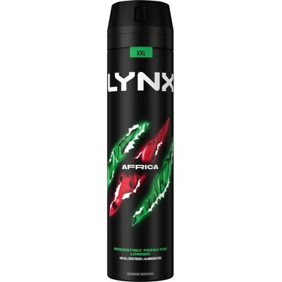 Lynx XXL Africa 48-Hour Body Spray Deodorant - 6x250ml Lynx XXL Africa 48-Hour Body Spray Deodorant - 6x250ml