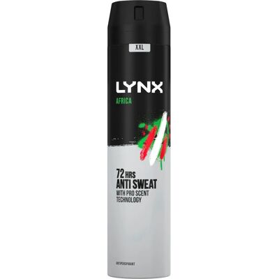 Lynx XXL Africa Antiperspirant 72-hour 250ml Lynx XXL Africa Antiperspirant 72-hour 250ml