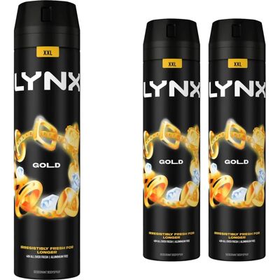 Lynx XXL Gold 48-Hour Deodorant Body Spray - 6x250ml Lynx XXL Gold 48-Hour Deodorant Body Spray - 6x250ml