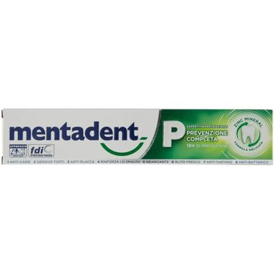 Unilever Mentadent P Dentifricio Antibatterico - Prevenzione Completa - 75ml Unilever Mentadent P Dentifricio Antibatterico - Prevenzione Completa - 75ml
