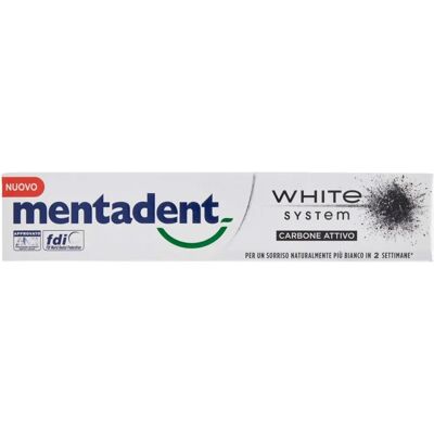 Unilever Mentadent White System Carbone Attivo - 75ml Unilever Mentadent White System Carbone Attivo - 75ml