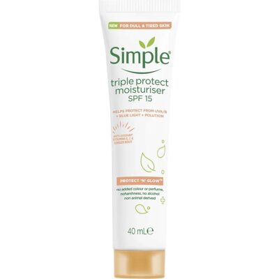 Simple Protect 'N' Glow Triple Protect Moisturiser SPF 30 (40 ml) Simple Protect 'N' Glow Triple Protect Moisturiser SPF 30 (40 ml)