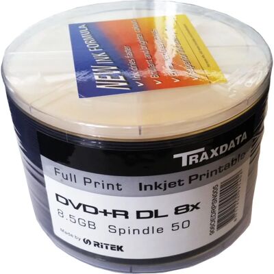Traxdata DVD+R DL 8,5GB 8x Druckbare Doppel-Layer - Optischer Datenträger Traxdata DVD+R DL 8,5GB 8x Druckbare Doppel-Layer - Optischer Datenträger