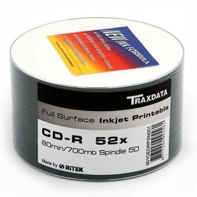 Ritek/Traxdata CD-R 80MIN 700MB Vollflächendruck - CD-R Ritek/Traxdata CD-R 80MIN 700MB Vollflächendruck - CD-R