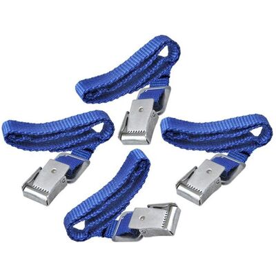 Cintas para transporte de bicicletas Pricenet - 4 peças com fecho de metal Cintas para transporte de bicicletas Pricenet - 4 peças com fecho de metal
