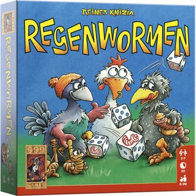 999 Games Regenwormen - Bordspel met tegels voor 2-7 spelers 999 Games Regenwormen - Bordspel met tegels voor 2-7 spelers