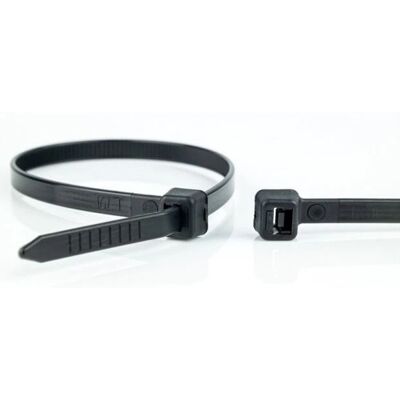 WKK 120196071 Schwarze Kabelbinder - Hitzebeständig & UV-stabilisiert - 300mm WKK 120196071 Schwarze Kabelbinder - Hitzebeständig & UV-stabilisiert - 300mm