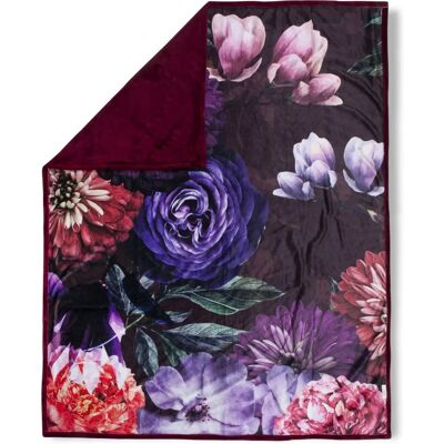 Descanso - Bloomie - Bordeaux - 130 x 160 cm - Throw blanket Descanso - Bloomie - Bordeaux - 130 x 160 cm - Throw blanket