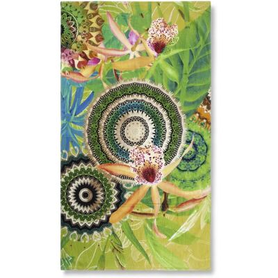 Hip Mandala Grünes Baumwoll Velours Strandtuch - Strandtuch Hip Mandala Grünes Baumwoll Velours Strandtuch - Strandtuch