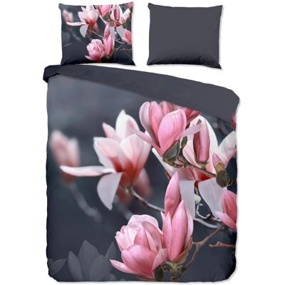 Pure - Blossom - Antraciet - 240x200/220 cm - Dekbedovertrek Pure - Blossom - Antraciet - 240x200/220 cm - Dekbedovertrek