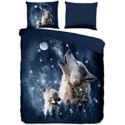 Pure - Wolfen - Blauw - 200-220 cm - Dekbedovertrek Pure - Wolfen - Blauw - 200-220 cm - Dekbedovertrek