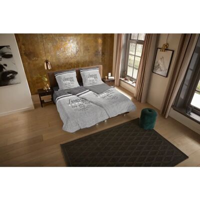 Pure Suite - grijs - 135x200cm - 100% Polyester beddengoedset Pure Suite - grijs - 135x200cm - 100% Polyester beddengoedset