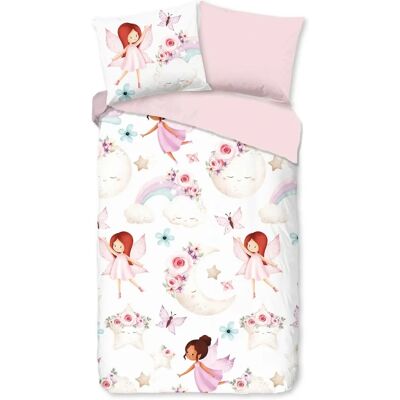 Good Morning Fairy Roze Kinderdekbedovertrek 140x200cm Good Morning Fairy Roze Kinderdekbedovertrek 140x200cm