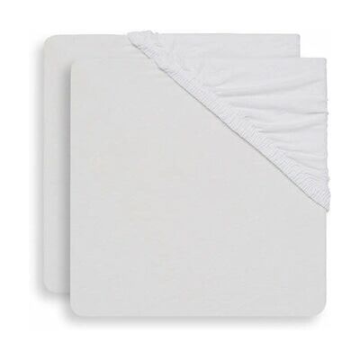Jollein 2511-501-00001 Łóżeczko prześcieradło - Białe - 40x80/90cm Jollein 2511-501-00001 Łóżeczko prześcieradło - Białe - 40x80/90cm