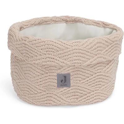 Cestino portaoggetti rosa pallido River Knit di Jollein - Organizzatore stanza bebé Cestino portaoggetti rosa pallido River Knit di Jollein - Organizzatore stanza bebé