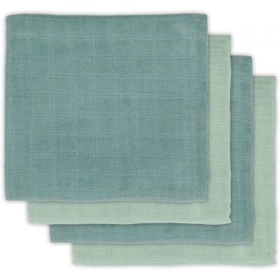 Jollein Verde Musgo Bambú Multidoek - Pack de 4 Toallas para Bebé Jollein Verde Musgo Bambú Multidoek - Pack de 4 Toallas para Bebé