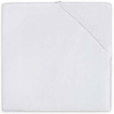 Jollein Fitted Sheet - 50x90cm - White - Crib Bedding Jollein Fitted Sheet - 50x90cm - White - Crib Bedding