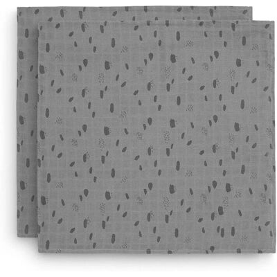 Jollein Storm Grey Babydoeken - Set van 2 Jollein Storm Grey Babydoeken - Set van 2