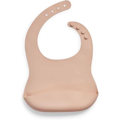 Jollein Baby Slab - Roze Siliconen - Verstelbare Hals Jollein Baby Slab - Roze Siliconen - Verstelbare Hals