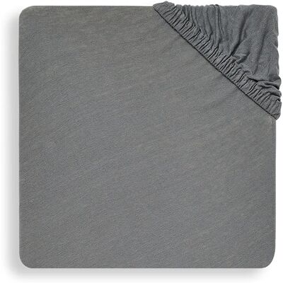 Housse de lit de berceau en jersey Storm Grey - Drap-housse Housse de lit de berceau en jersey Storm Grey - Drap-housse