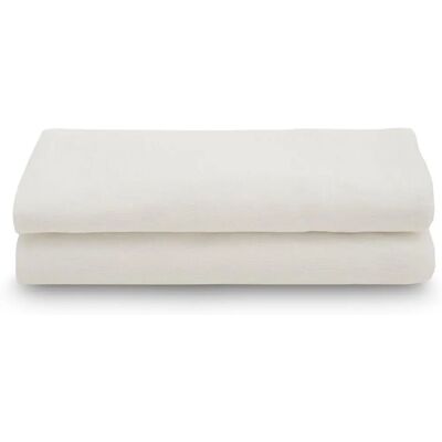 Paños para bebé blancos 115x115cm - Pack de 2 Paños para bebé blancos 115x115cm - Pack de 2