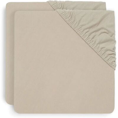 Jollein Jersey Nougat 60 x 120 cm Juego de 2 sábanas Jollein Jersey Nougat 60 x 120 cm Juego de 2 sábanas