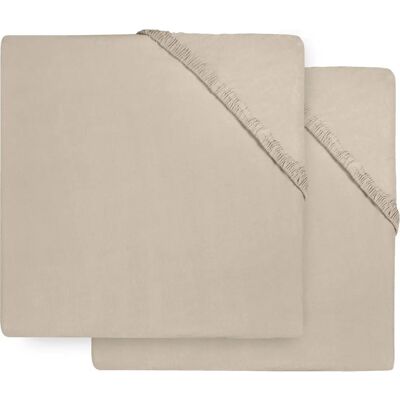 Jollein - Boxmatras Hoeslaken - Nougat - Funda de colchón Jollein - Boxmatras Hoeslaken - Nougat - Funda de colchón