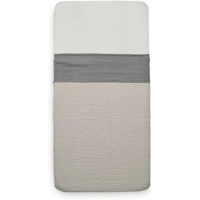 Jollein Baby Bed Linen - Wrinkled Cotton Storm Grey 120x150cm Jollein Baby Bed Linen - Wrinkled Cotton Storm Grey 120x150cm