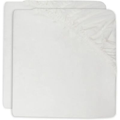 Jollein Ivoor Jersey wieg- en ledikantslakenset - 40/50x80/90cm - 2 stuks Jollein Ivoor Jersey wieg- en ledikantslakenset - 40/50x80/90cm - 2 stuks
