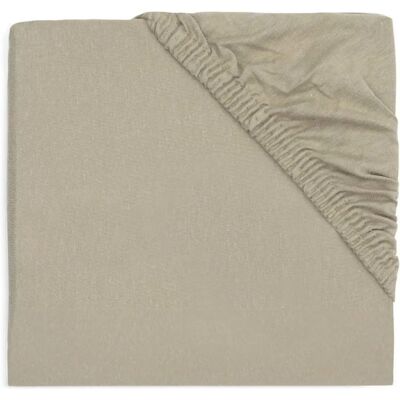 Jollein Olive Green Jersey Crib Sheet - Ledikant Hoeslaken Jollein Olive Green Jersey Crib Sheet - Ledikant Hoeslaken