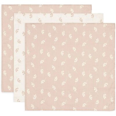 Jollein Wild Rose Zestaw Chustek dla Niemowląt - 70x70cm, 3 szt Jollein Wild Rose Zestaw Chustek dla Niemowląt - 70x70cm, 3 szt