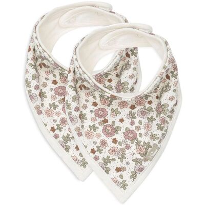 Jollein Retro Flowers Baby Haklapp - Absorberande bomullstillbehör Jollein Retro Flowers Baby Haklapp - Absorberande bomullstillbehör