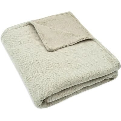 Manta de bebé Olive Green - Grain Knit Velvet 75x100cm Manta de bebé Olive Green - Grain Knit Velvet 75x100cm