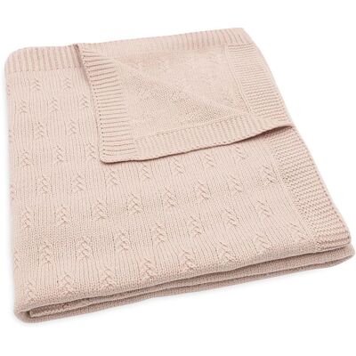 Jollein Baby Bettdeckenüberzug Wild Rose - 100x150 cm - Grain Knit Jollein Baby Bettdeckenüberzug Wild Rose - 100x150 cm - Grain Knit