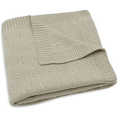 Jollein Coperta per bebé - Grain Knit - 75x100 cm - Verde oliva Jollein Coperta per bebé - Grain Knit - 75x100 cm - Verde oliva