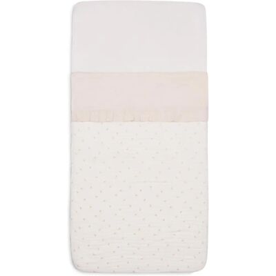 Jollein - Ruffle Natural - Sabbia - 100% cotone - Crib Sheet Jollein - Ruffle Natural - Sabbia - 100% cotone - Crib Sheet