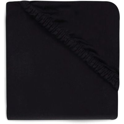 Housse de matelas rond en jersey noir Jollein 95 cm - Protège-matelas - Publicité Housse de matelas rond en jersey noir Jollein 95 cm - Protège-matelas - Publicité