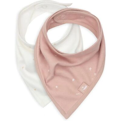 Jollein Twinkling Wild Rose 2-pack Bandana Slabbers - Absorberend katoenmateriaal Jollein Twinkling Wild Rose 2-pack Bandana Slabbers - Absorberend katoenmateriaal